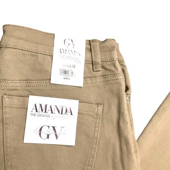 Gloria Vanderbilt Women's Amanda Denim Jean Tan Size 8 Short NWT - Picture 4 of 10